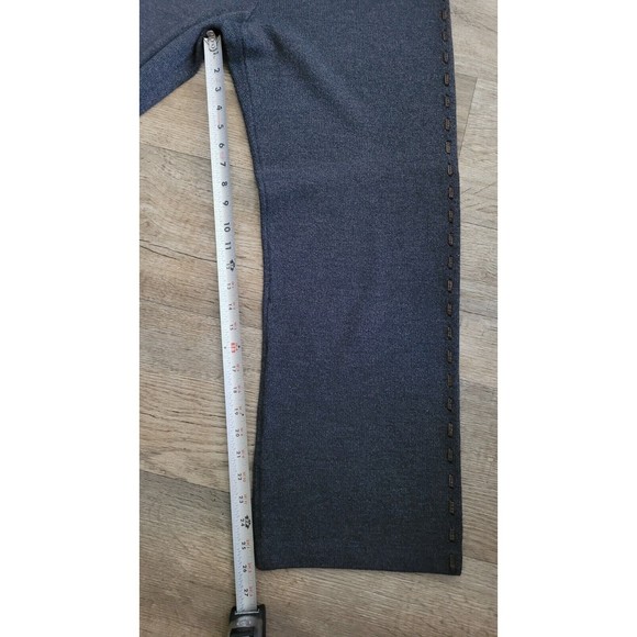 ST. JOHN SPORT By Marie Gray Santana Knit Wide Leg Gray Lounge Pants Size M - Picture 3 of 5